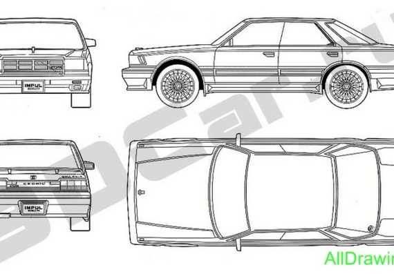 Nissan Impul 630R Cedric - drawings (figures) of the car